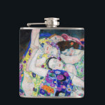 Gustav Klimt - Die Jungfrau Flachmann<br><div class="desc">Die Jungfrau / Der Maiden - Gustav Klimt, Öl auf Leinwand, 1913</div>