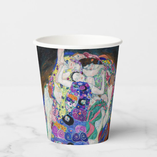 Gustav Klimt - Die Jungfrau Pappbecher (Vorderseite)