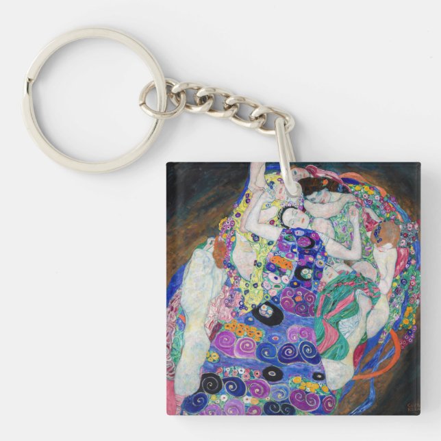 Gustav Klimt - Die Jungfrau Schlüsselanhänger (Vorderseite)