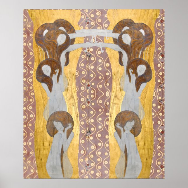 Gustav Klimt - Die Kunst im Detail Beethoven Friez Poster (Vorne)