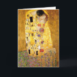 Gustav Klimt die Kuss-Gruß-Karte Karte<br><div class="desc">Gustav Klimt die Kussgrußkarte. GrafikÖlfarbe auf Leinwand von 1907-1908. Der Kuss ist bekannteste Malerei Gustav Klimts,  eine schöne Arbeit,  welche die Höhe seines goldenen Zeitraums darstellt. Ein perfektes Geschenk für Liebhaber des österreichischen Symbolismus,  Gustav Klimt und schöne Kunst.</div>