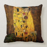 Gustav Klimt die Kuss-Kissen Kissen<br><div class="desc">Gustav Klimt, der Kuss.
Ein österreichischer Symbolistmaler, 1862 - 1918.
Dieses ist ein Ölgemälde mit den Schichten des Goldblattes angewendet, das ihm einen auffallenden Auftritt gibt.</div>