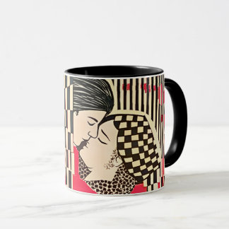 Gustav Klimt Die optische Täuschung von Kiss x Bau Tasse
