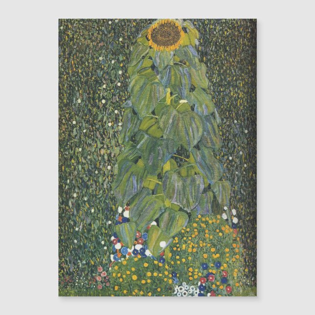 Gustav Klimt - Die Sonnenblume Magnetkarte (Vorderseite)