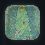 Gustav Klimt - Die Sonnenblume Pappteller<br><div class="desc">Sonnenblume - Gustav Klimt, Öl auf Leinwand, 1907</div>