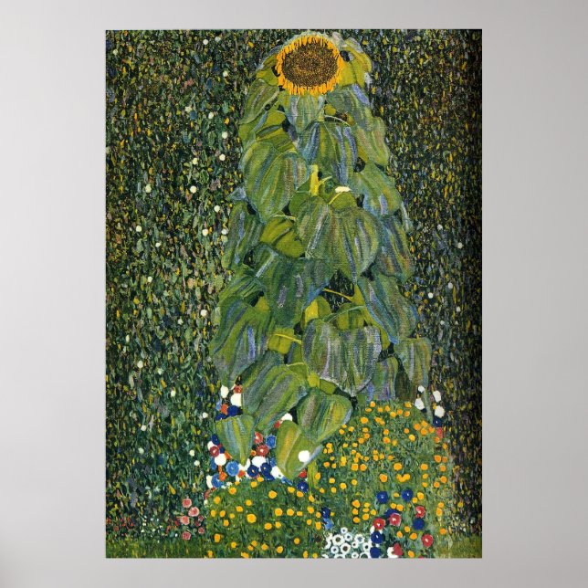 Gustav Klimt 'Die Sonnenblume' Poster (Vorne)