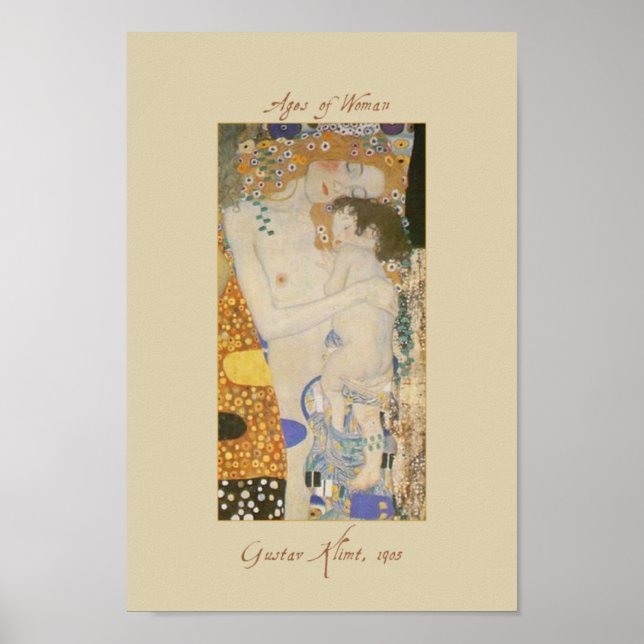 Gustav Klimt Drei Zeitalter weiblicher Details Pos Poster (Vorne)