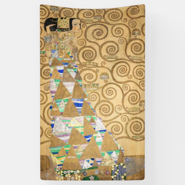 Gustav Klimt - Erwartung, Stoclet Frieze Banner (Vertikal)