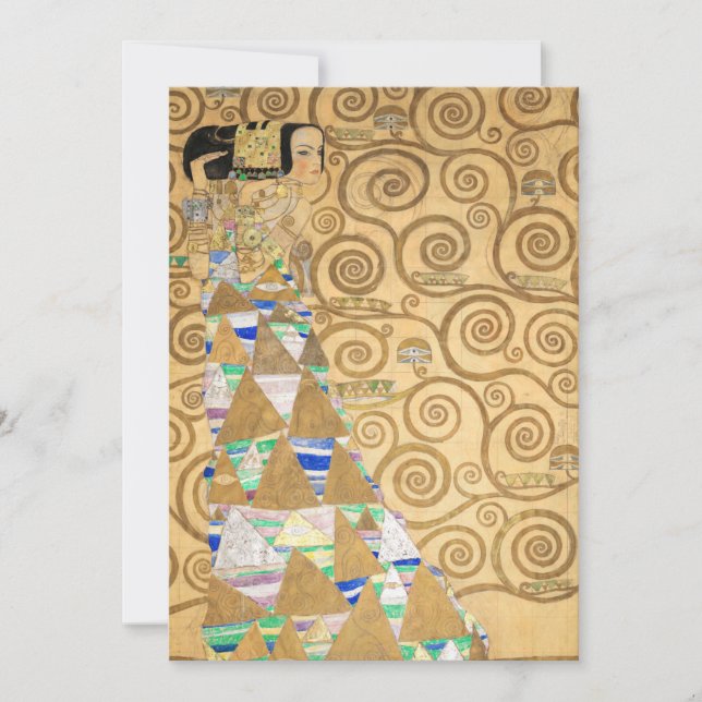 Gustav Klimt - Erwartung, Stoclet Frieze Dankeskarte (Vorderseite)
