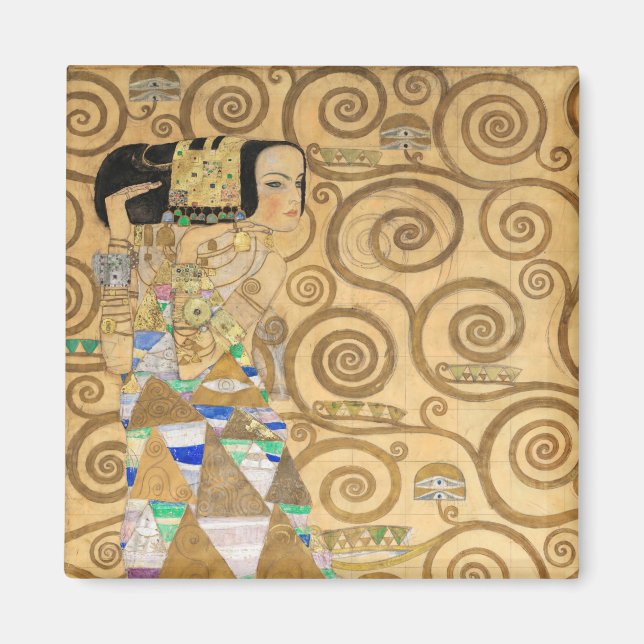 Gustav Klimt - Erwartung, Stoclet Frieze Magnet (Vorne)