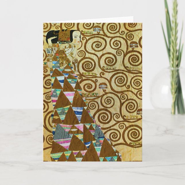 Gustav Klimt Erwartungskarte Karte (Vorderseite)