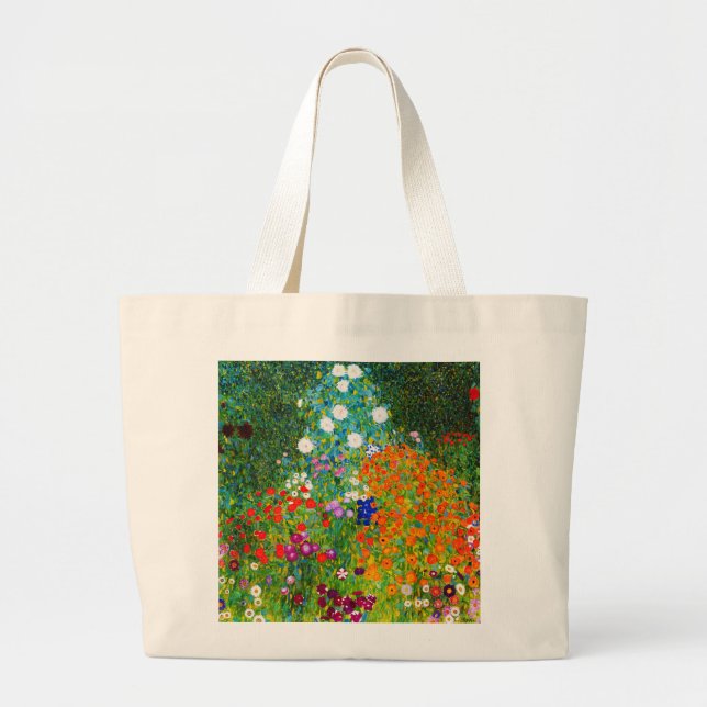 Gustav Klimt , “ Farmhouse garden ” Jumbo Stoffbeutel (Vorne)