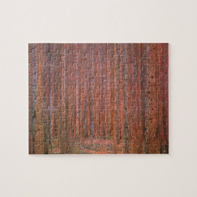 Gustav Klimt Fir Forest Tannenwald Rote Bäume (Horizontal)