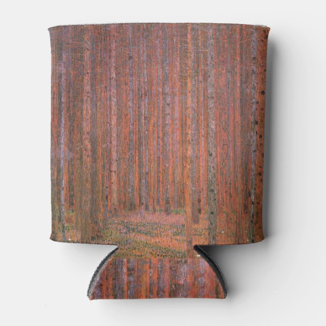 Gustav Klimt Fir Forest Tannenwald Rote Bäume Dosenkühler (Vorderseite)
