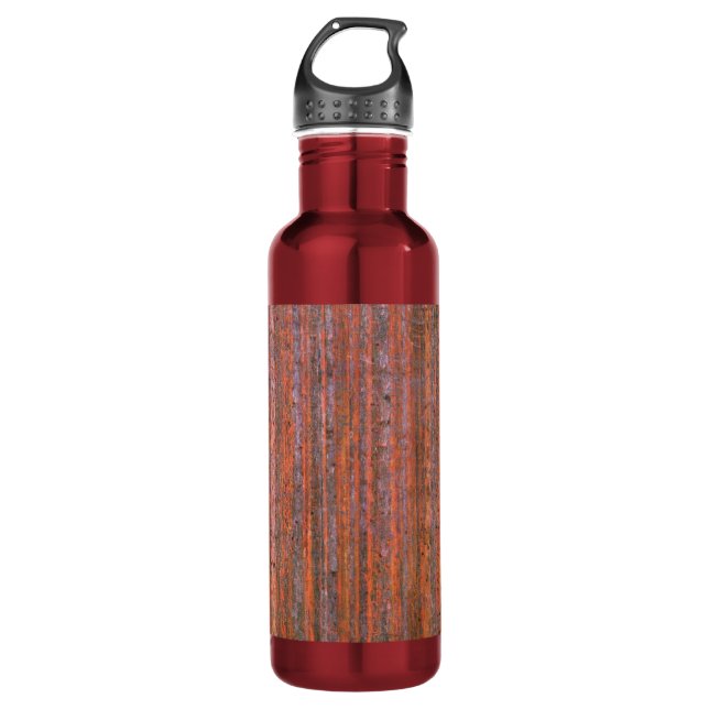 Gustav Klimt Fir Forest Tannenwald Rote Bäume Edelstahlflasche (Vorderseite)