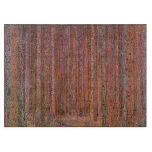 Gustav Klimt Fir Forest Tannenwald Rote Bäume Schneidebrett