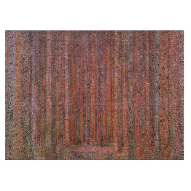 Gustav Klimt Fir Forest Tannenwald Rote Bäume Schneidebrett (Vorderseite)