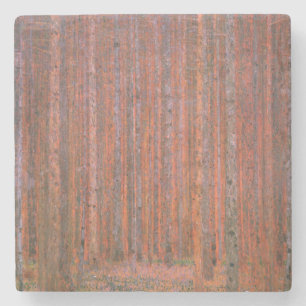 Gustav Klimt Fir Forest Tannenwald Rote Bäume Steinuntersetzer