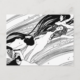 Gustav Klimt - Fisch Blut Surrealistische Japanisc Postkarte