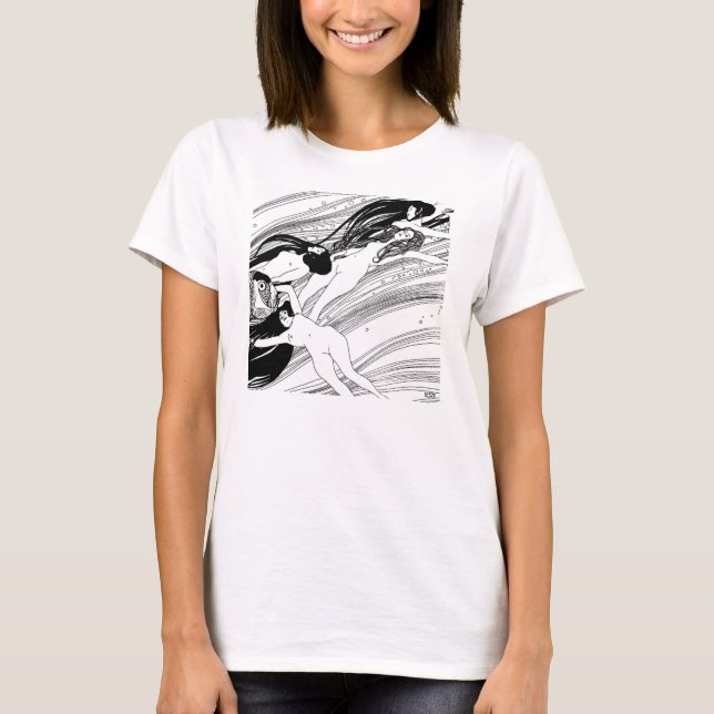 Gustav Klimt - Fischblut Surreal Japanische Kunst T-Shirt (Vorderseite)