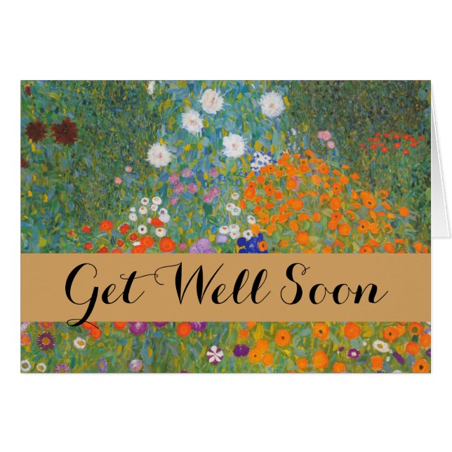 Gustav Klimt Fleur Jardin Cottage Nature (Devant horizontal)