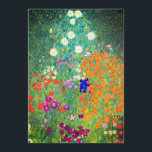 Gustav Klimt Flower Garden Ankündigung<br><div class="desc">Karte mit Gustav Klimts Ölgemälde Blumengarten (1906). Ein schöner Garten mit lila,  roten,  weißen,  blauen und orangefarbenen Blume. Ein großartiges Geschenk für Jugendliche und österreichische Kunstliebhaber.</div>