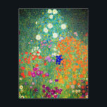 Gustav Klimt Flower Garden Card<br><div class="desc">Karte mit Gustav Klimts Ölgemälde Blumengarten (1906). Ein schöner Garten mit lila, roten, weißen, blauen und orangefarbenen Blume. Ein großartiges Geschenk für Jugendliche und österreichische Kunstliebhaber.</div>