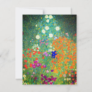 Gustav Klimt Flower Garden Card
