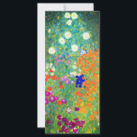 Gustav Klimt Flower Garden Card<br><div class="desc">Karte mit Gustav Klimts Ölgemälde Blumengarten (1906). Ein schöner Garten mit lila, roten, weißen, blauen und orangefarbenen Blume. Ein großartiges Geschenk für Jugendliche und österreichische Kunstliebhaber.</div>
