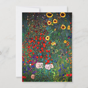Gustav Klimt Flower Garden Card