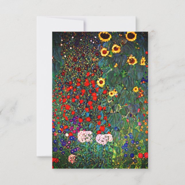 Gustav Klimt Flower Garden Card (Vorderseite)