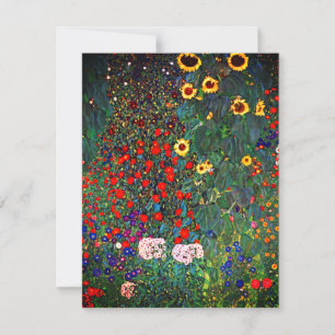 Gustav Klimt Flower Garden Einladung