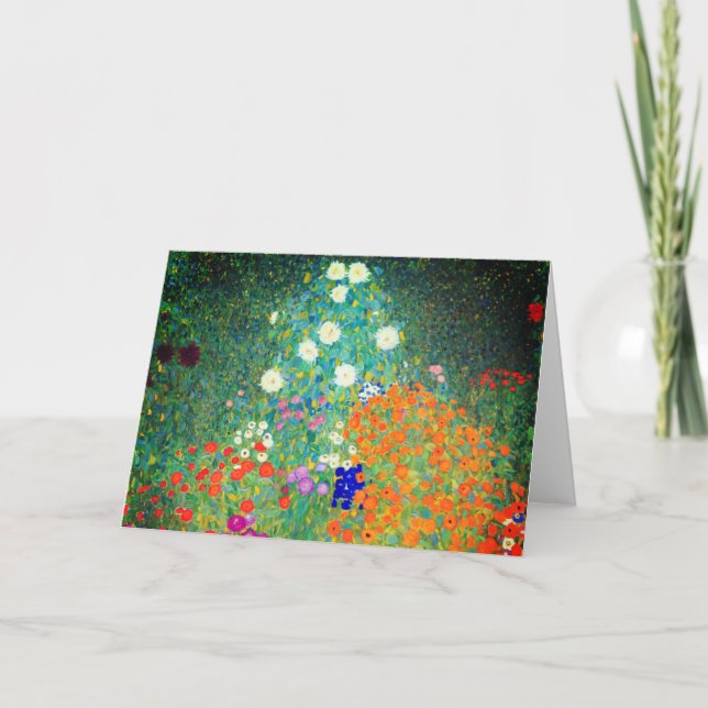 Gustav Klimt Flower Garden Einladung (Vorderseite)
