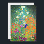Gustav Klimt Flower Garden Einladung<br><div class="desc">Karte mit Gustav Klimts Ölgemälde Blumengarten (1906). Ein schöner Garten mit lila, roten, weißen, blauen und orangefarbenen Blume. Ein großartiges Geschenk für Jugendliche und österreichische Kunstliebhaber.</div>