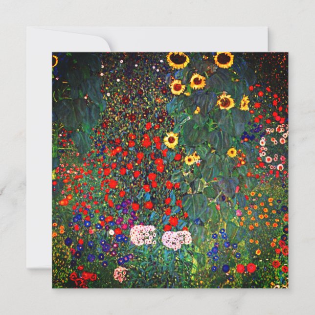 Gustav Klimt Flower Garden Einladung (Vorderseite)