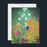 Gustav Klimt Flower Garden Einladung<br><div class="desc">Karte mit Gustav Klimts Ölgemälde Blumengarten (1906). Ein schöner Garten mit lila, roten, weißen, blauen und orangefarbenen Blume. Ein großartiges Geschenk für Jugendliche und österreichische Kunstliebhaber.</div>