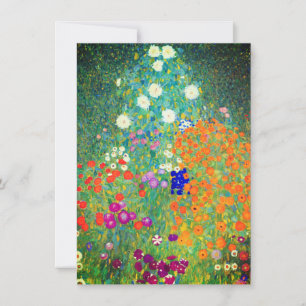 Gustav Klimt Flower Garden Einladung