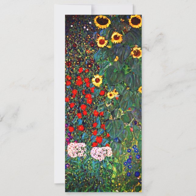 Gustav Klimt Flower Garden Einladung (Vorderseite)