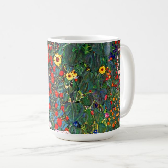 Gustav Klimt Flower Garden Kaffeetasse (VorderseiteRechts)