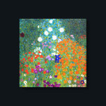 Gustav Klimt Flower Garden Leinwanddruck<br><div class="desc">Hütte oder Bauernhof Blumengarten wie von Gustav Klimt gemalt.</div>