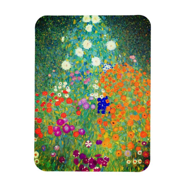 Gustav Klimt Flower Garden Magnet (Vertikal)
