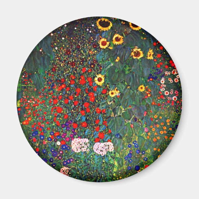 Gustav Klimt Flower Garden Magnet (Vorne)