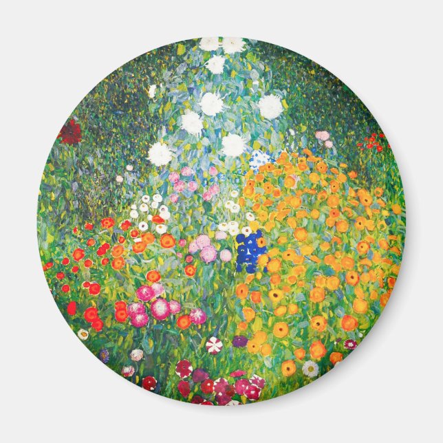 Gustav Klimt Flower Garden Magnet (Vorne)