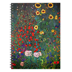 Gustav Klimt Flower Garden Notizblock