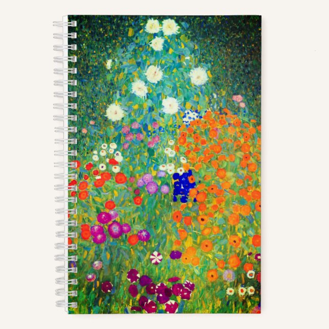 Gustav Klimt Flower Garden Notizbuch (Vorderseite)