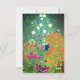 Gustav Klimt Flower Garden RSVP Karte