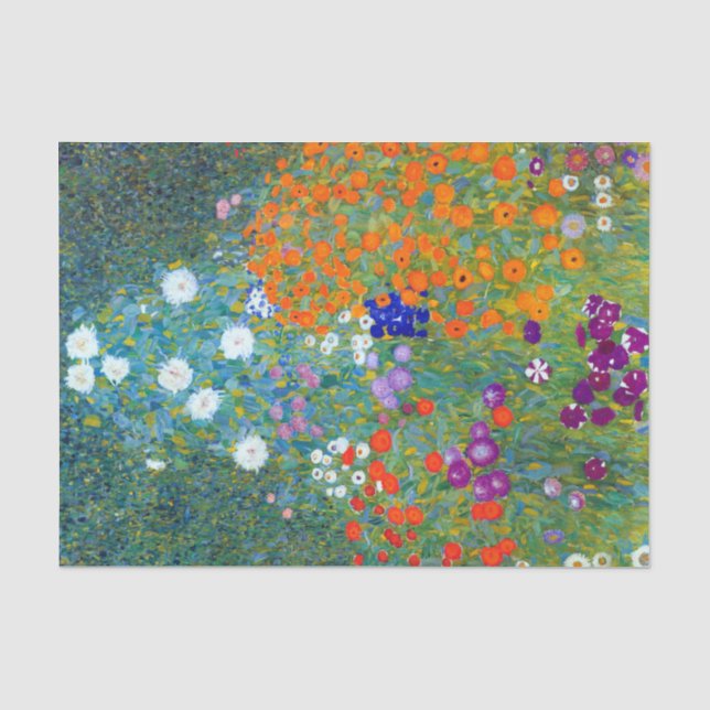 Gustav Klimt Flower Garden Seidenpapier (Vorderseite)