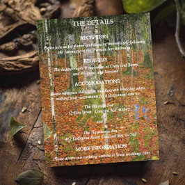 Gustav Klimt Forest Nature Hochzeit Details Begleitkarte