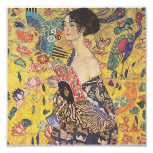 Gustav Klimt - Frau mit Fächer Fotodruck