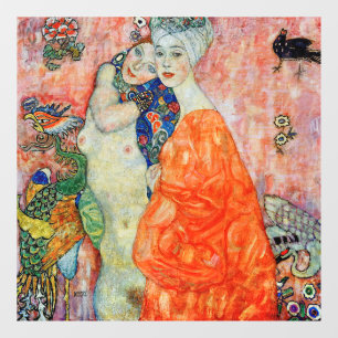 Gustav Klimt - Frauenfreunde Fensteraufkleber